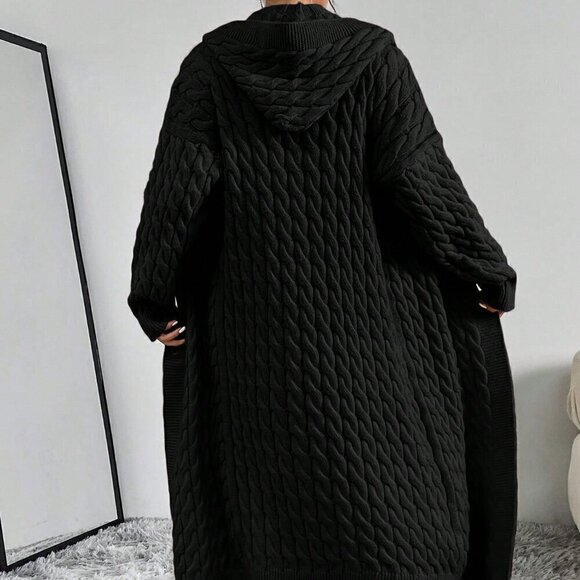 Black Casual Women's Cardigan - Picture 2 of 7